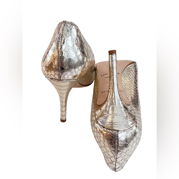 Kate Spade Karoline gold snake pattern pumps - Picture 6 of 8